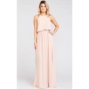 Show Me Your MuMu Heather Halter Dress in Dusty Blush Bridesmaid Size Large